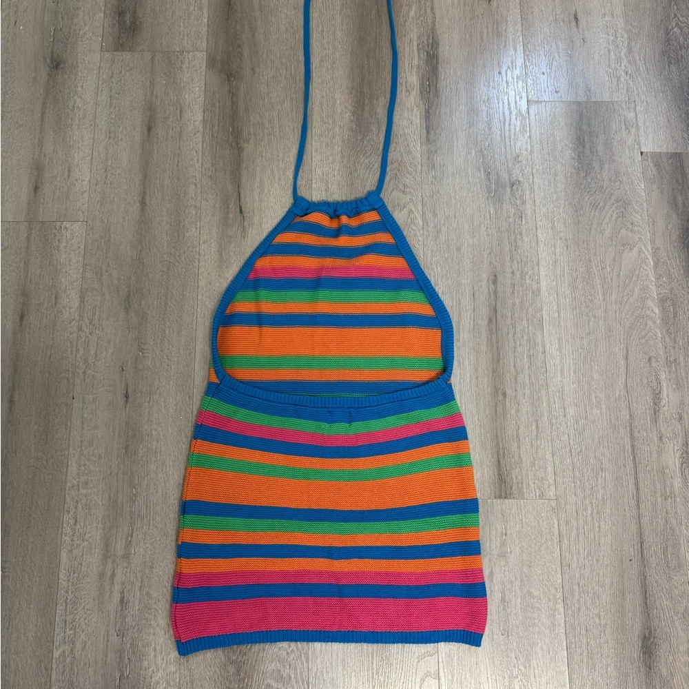 ASOS Multicolor Striped Backless Dress - Picture 2 of 2